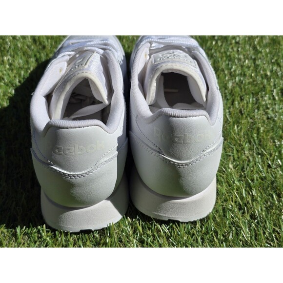 Reebok CL Leather Size 8 Women's Classic Sneakers Running Shoes White On White - Picture 6 of 11